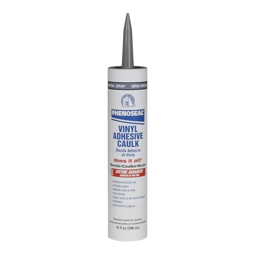 Image of Phenoseal 10 Oz. Metal Gray Vinyl Adhesive Caulk - 1 Each