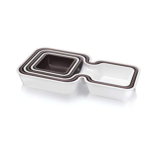 Tomorrow’s Kitchen (Formerly Vacu Vin) Serve & Stack Gift Set, White/Grey by Tomorrow’s Kitchen (Formerly Vacu Vin)