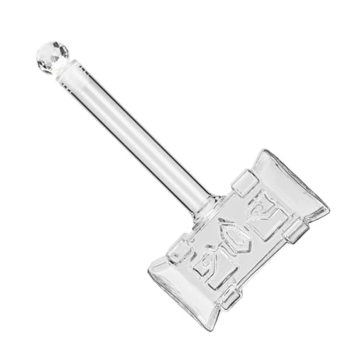 HEALEEP Botella Dispensadora de Vino Tinto de Vidrio Transparente 400 Ml, Decantador Creativo Forma de Martillo 3D, Dispensador Original para Bar y Entretenimiento en Casa