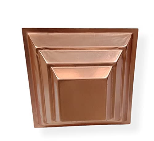 Image of Copper Religious Finish Mini Yagya Hawan Kund, Poojan Purpose (Size: 11 x 11 x 4 Cm)