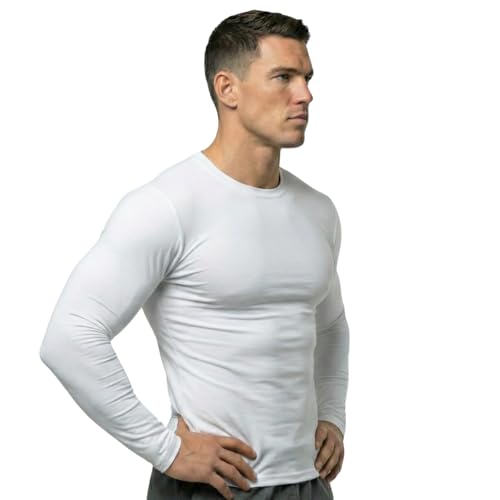 Image of Men's Compression Shirts Long Sleeve, Base-Layer Quick Dry Workout T Shirts Sports,Gym, Running T-Shirt