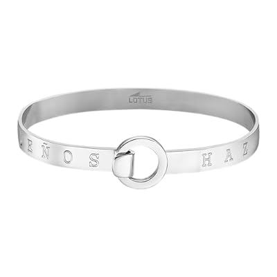 LOTUS STYLE Pulsera Acero Inoxidable Mujer LS2025-2/4 - Sofisticado Brazalete con Pulido y Acabado Refinado 6,34 cm - Ideal para Regalo de Cumpleaños - Aniversario - Ocasiones Especiales | Ya disponible en tu tienda friki favorita! En mundofriki.es!