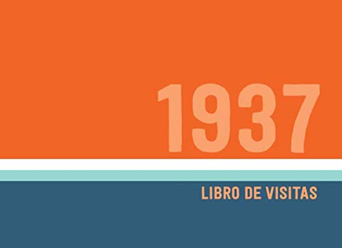 1937 Libros de Visitas: Libro de visitas para fiestas de cumpleaños de estilo retro para que la familia y los amigos inserten saludos y mensajes | 100 páginas