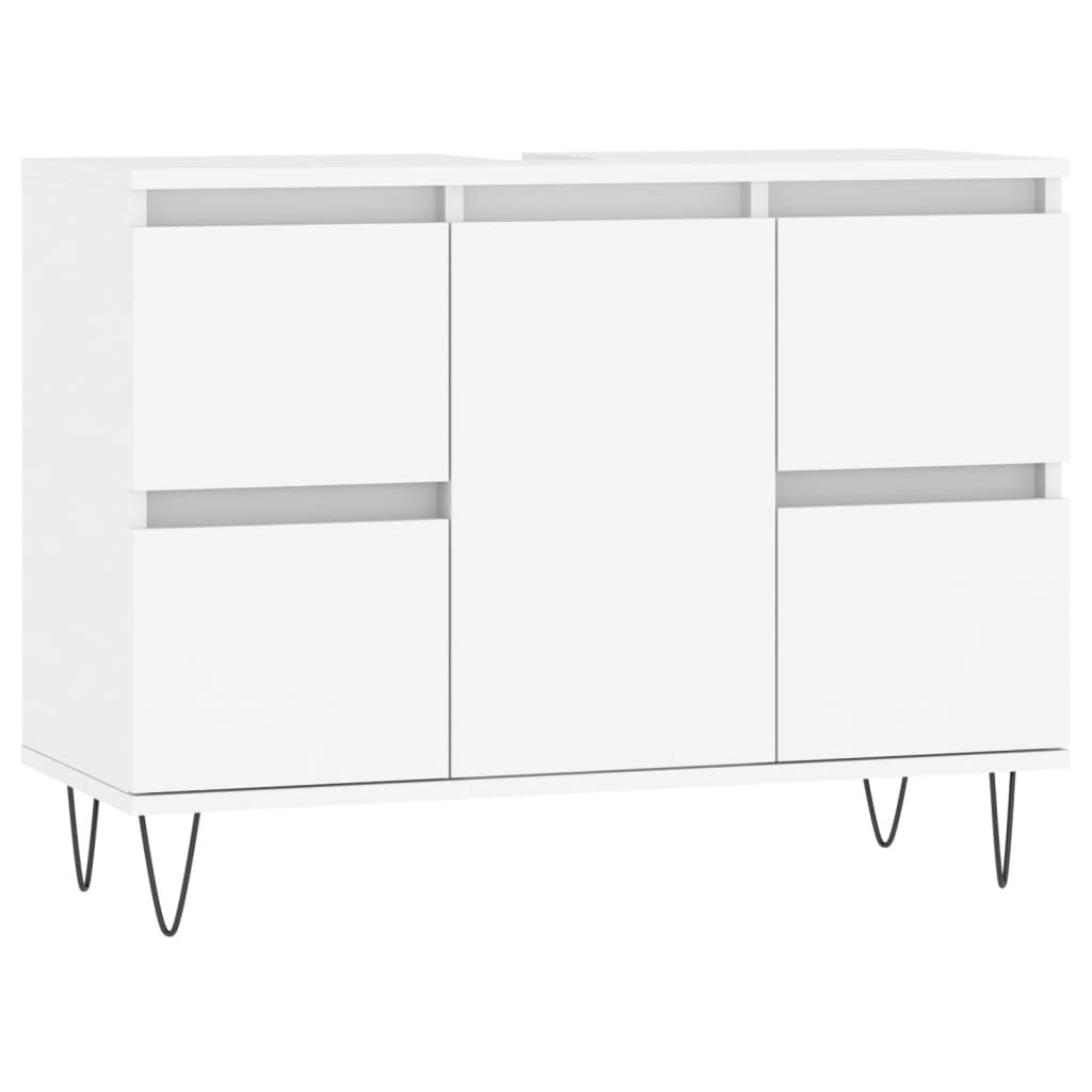 Oszczędność miejsca biała szafka łazienkowa 80 x 33 x 60 cm wielowarstwowa drewniana deska łazienkowa Sto Cact Design idealna do Smals nowoczesne futro łazienkowe
