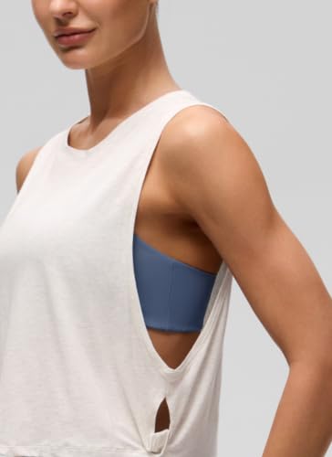 Image of CRZ YOGA Pima Cotton Dropped Armhole Tank | Workout, Naturally Soft, Loose Fit, Crop, Crewneck, Knotted Sides, Sleeveless Tops for Women