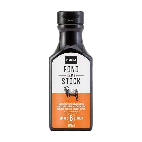 NOMU Lamb Stock and Broth (Fond) Liquid Concentrate 200ml Makes 6 Litres Full Flavour for Savoury Dishes Soups Stews & Sauces Gluten Free