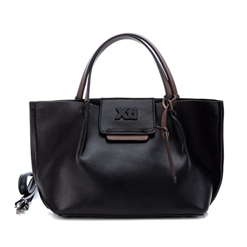 XTI 184054, Bolso de Hombro para Mujer, Negro, One...