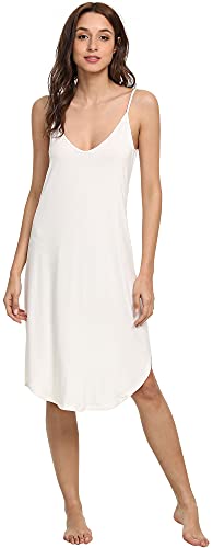 Image of GYS Women's Bamboo Viscose Full Slips for Under Dresses Cami Slip Dress | Lightweight, Anti Static, Adjustable Spaghetti Straps, Silky Soft, Moisture-Wicking, Perfect for Sheer Dresses