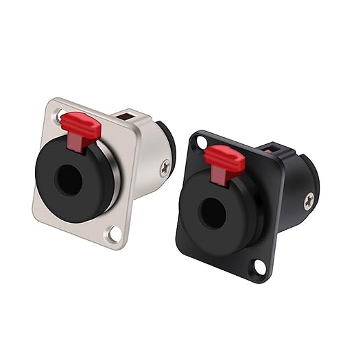 Conector Jack 6.35 mm TRS hembra de 1/4 pulgadas para cable de micrófono y chasis 3