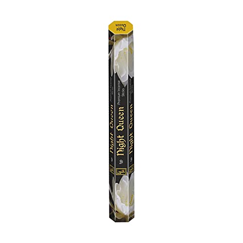 Zed Black Night Queen Incense Sticks - 20 Incense Sticks Per Box -& 6 Boxes Inside (Total 120 Sticks) Premium Quality Incense Sticks For Relaxation, Yoga #TOP5
