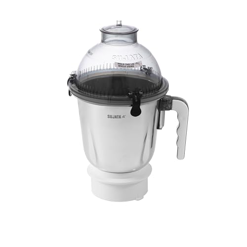 Image of Sujata Dome Steel Jar, 1500 ml, (White)