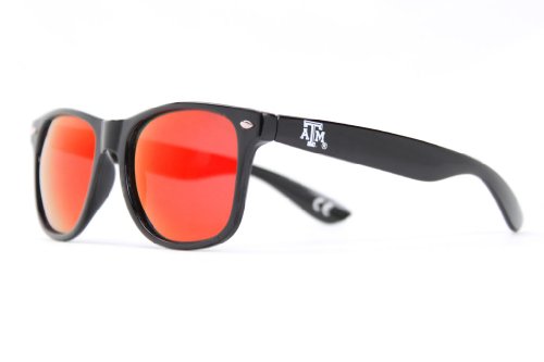 NCAA Texas A&M Aggies TEXAM-5 Black Frame, Maroon Lens Sunglasses, Black, One Size