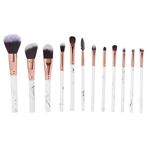 Cygmophing 12 Uds Juego de brochas de Maquillaje portátiles Sombra de Ojos Corrector Colorete brocha cosmética Herramienta de Maquillaje