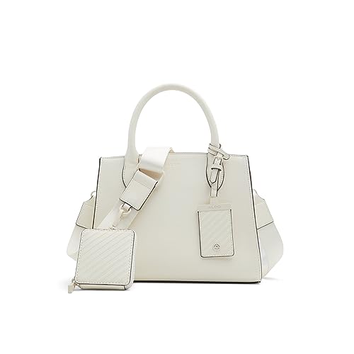 ALDO Women's Cadoanad Satchel Bag, White/Bone