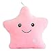 LED Stern Kissen Dekoratives Plüschkissen Plus (Pink)