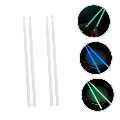 Baquetas luminosas para percusión blancas 4 piezas miniatura 3