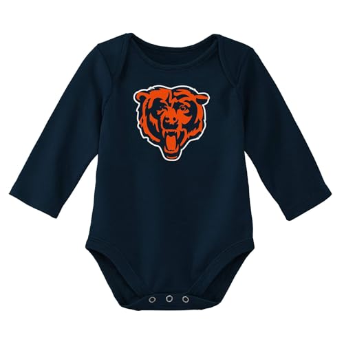 Image of Outerstuff NFL Newborn & Infants 0-24 Months Official Primary Logo Long Sleeve Creeper Bodysuit Romper