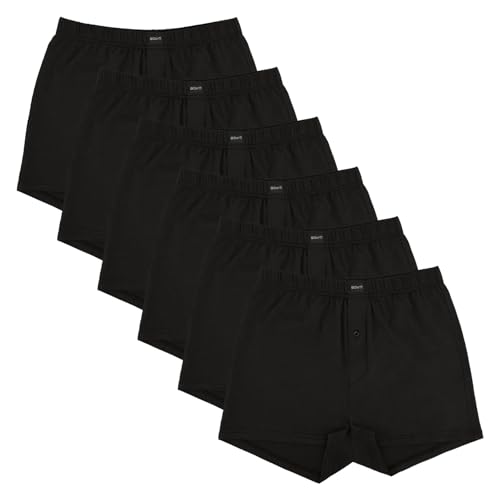 Gomati 6er Pack Herren Jersey Boxershorts - Schwarz 3XL