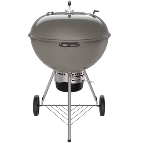 Weber Master-Touch Charcoal Grill, 26-Inch, Smoke Gray – Premium Outdoor BBQ Grill with Tuck-Away Lid Holder & One‑Touch™ Cleaning System, Porcelain‑Enameled Kettle