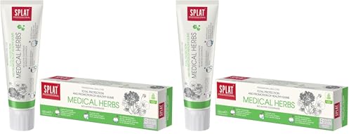 Dentifricio bioattivo PROFESSIONALE SPLAT per una protezione totale e la promozione della salute delle gengive Erbe medicinali 100 ml (Confezione da 2)