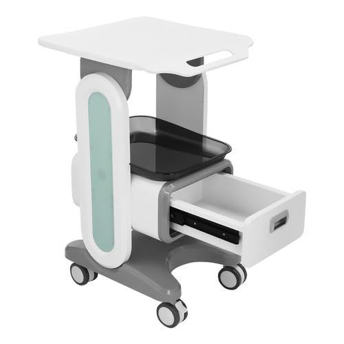 Carrello portautensili medico portatile con cassetti e 4 ruote universali per cosmetici, portata 60 kg, 44 x 36 x 76 cm