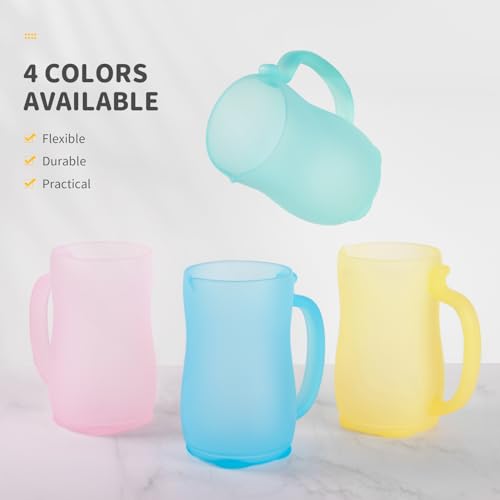 Image of Baby Bath Rinse Cup - Silicone Shampoo & Body Washing Rinser Cup with Easy Grip Handle - Yellow