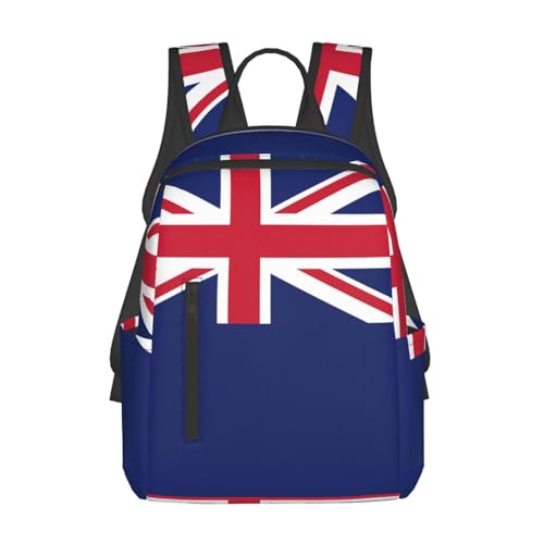 Sac à dos imprimé drapeau Nouvelle-Zélande léger noir voyage et travail