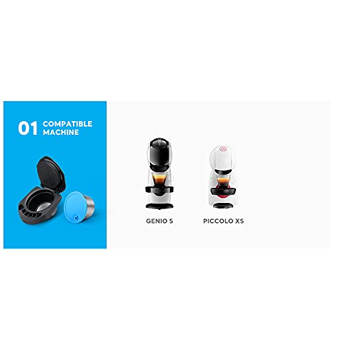 i Cafilas Adaptador de cápsula reutilizável para Dolce Gusto, suporte para encher seu café em pó com