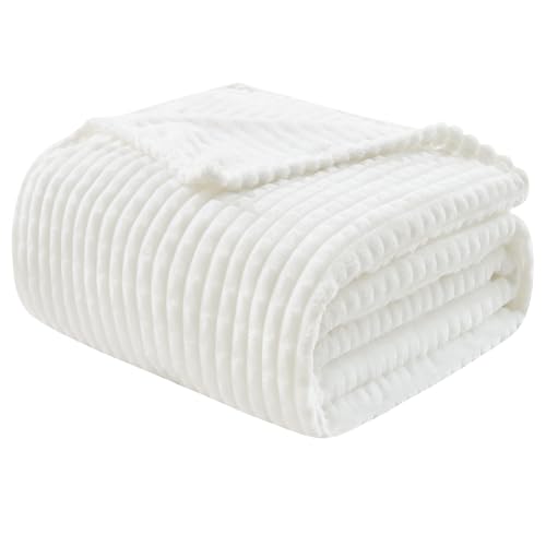 EMME Kuscheldecke Flauschige - 3D-Touch-Erlebnis 200x230cm Fleecedecke, Tagesdecke, Weiche Warme Wolldecke Überwurfdecke, Couchdecke, Decke für...