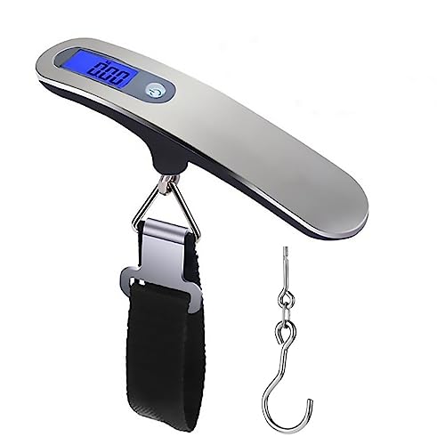 Luggage Scale, 50kg/110lb Portable Mini Suitcase Scale Household Digital Display Scale Applied Aircraft Luggage Outdoor Scale Weighing Balance