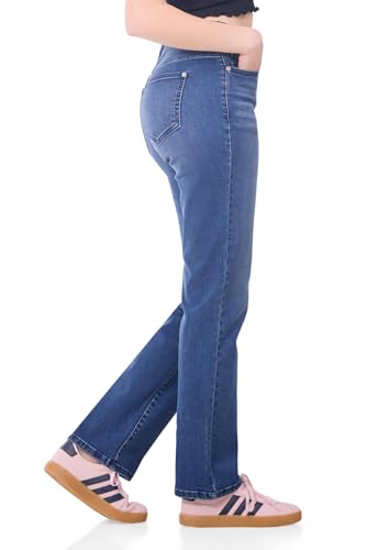 Women's Claudia Stretchy Pull-On Mid-Rise Straight Leg Jean2