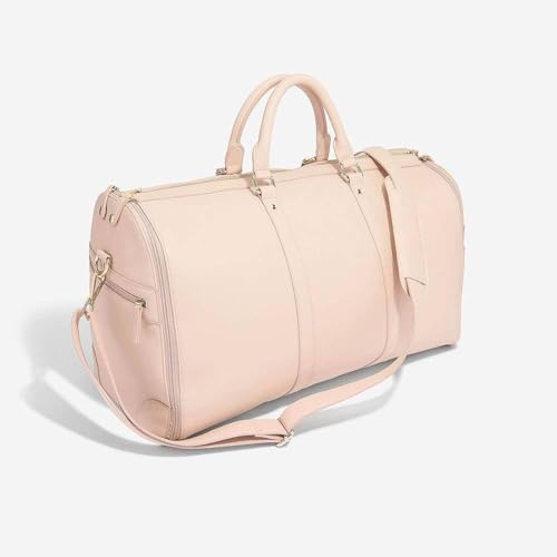 Image of Leather Garment for Garment Bags for Travel,Convertible Carry on Large Duffle Bags with Suit Compartment|Convertible Hanging Suitcase Suit Garment Bag for Men and Women|Shoe Pouch(Pink)