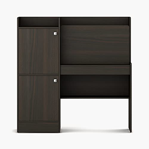 Image of Home Centre Nexon Flip Study Desk with Cabinet - Brown