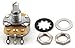 CTS 500k Potentiometer for Guitar - Short Split Shaft, Audio Taper, Aluminum, 10% Tolerance
