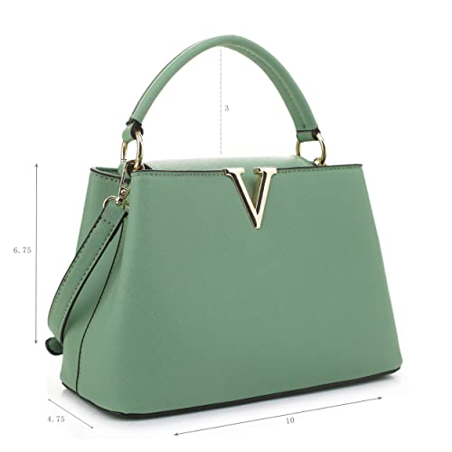 Image of EVVE Women's Small Satchel Bag Classic Top Handle Purses Fashion Crossbody Handbags with Shoulder Strap