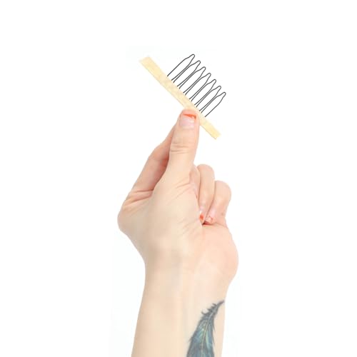 30 Piezas Clips Peines para Peluca 7 Dientes Beige miniatura 3