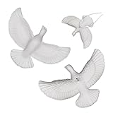 HMCEY 2 Stück Turteltauben Anhänger,Christmas Turtle Tauben Deko Hochzeit,Friedenstauben Deko,Weihnachts Hängedekoration,Tauben Figuren Weiß,Taube Vogel für Thanksgiving,Büro, Zuhause, Geburtstag