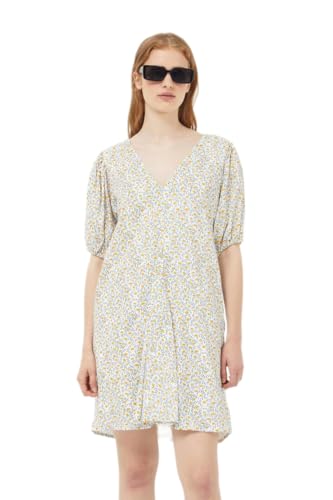 Robe tunique courte tendance imprimé fleurs multicolores vêtement femme bohème