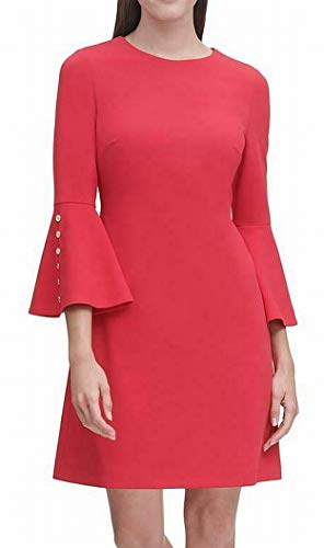 Tommy Hilfiger Scuba Crepe Bell Sleeve Dress