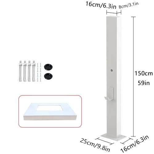 Support de borne de recharge pour véhicule électrique blanc