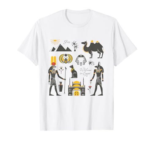 Camiseta de Egipto, Ropa egipcia, Camisetas de Egipto para mujer Egipto Camiseta
