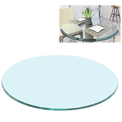 Dalle en verre trempé rond pour protéger une table basse de salon