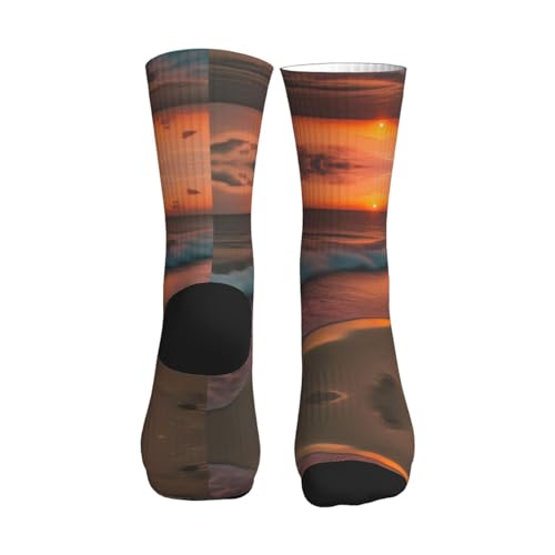Sunset At The Beach Fashion Leisure Sports Socks Are Unisex To Keep Feet Dry Suitable Various Outdoor Sports2