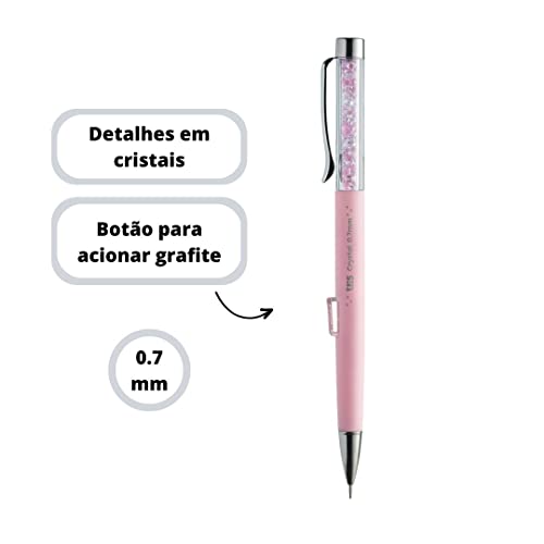 Lapiseira Crystal Holic Fancy 0,7mm - TRIS (Rosa)