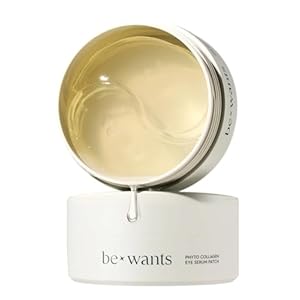 Bewants Phyto Collagen – Eye serum patch (60 patches), anti-aging under eye patches, with 71.9% bamboo sap water I for dark circles, collagen, vegan, cruelty-free. Korean Skincare