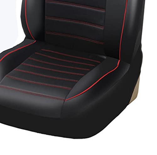 Edealyn 1 Pair Car Seat Covers Pu Leather Car Seat Protector Seat Covers For Front Set (The Seat Cover That Covers The Whole Seat) (Black And Red) #TOP3