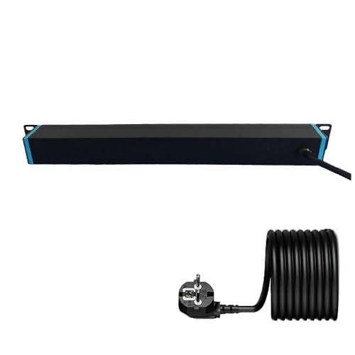 Regleta de 19 pulgadas para rack 1U Infitronic con amperímetro y 7 tomas de corriente 2