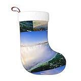 DMORJ Dekorative Weihnachtsstrümpfe mit Wasserfall und Regenbogen, 45 cm, Geschenkhalter für Party, Urlaub, Dekorationen (1 Packung)