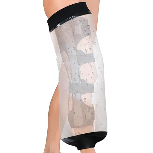 ZhiGu Adult Knee Cast Cover Shower Extra Large Long Waterproof Knee Surgery Shower Cover Watertight Shower Bandage and Wound Protector for Knee Replacement and ACL Surgery (Extra Large 70cm)