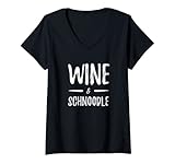 Photo Gallery donna wine schnoodle dog mamma idea regalo divertente maglietta con collo a v Photo Gallery donna wine schnoodle dog mamma idea regalo divertente maglietta con collo a v